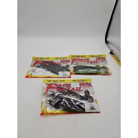 Lot Of Fishing Bait Rage Tail Strike King 18 Total 3 Packs New - Picture 1 of 6